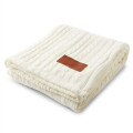 Leeman Cable Knit Sherpa Throw