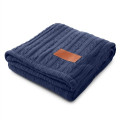 Leeman Cable Knit Sherpa Throw