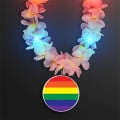 Light Up Hawaiian Leis with Custom Rainbow Medallion