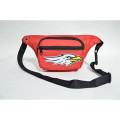 600D Polyester Fanny Pack w/ 3 Zippers (12.8"W X 5"H X 2"D)