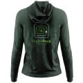 Women's 280 GSM Spandex Interlock Fleece Half Zipper Hoodie