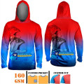140G Milk silk Unisex Hooded long sleeve T-shirt