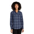Port Authority Ladies Long Sleeve Ombre Plaid Shirt 4.6 oz.