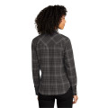 Port Authority Ladies Long Sleeve Ombre Plaid Shirt 4.6 oz.
