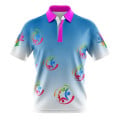 Unisex 75D Pique Sublimation Full Color Polo Shirt