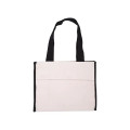 Cotton Gusset Accent Box Tote Bag