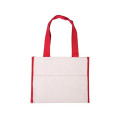Cotton Gusset Accent Box Tote Bag