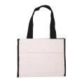 Cotton Gusset Accent Box Tote Bag