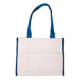 Cotton Gusset Accent Box Tote Bag