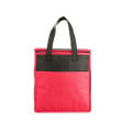 Two-Tone Flat Top Insulated Non-Woven Shopping Tote Bag