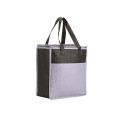 Two-Tone Flat Top Insulated Non-Woven Shopping Tote Bag