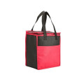 Two-Tone Flat Top Insulated Non-Woven Shopping Tote Bag