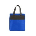 Two-Tone Flat Top Insulated Non-Woven Shopping Tote Bag
