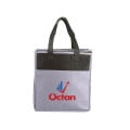 Two-Tone Flat Top Insulated Non-Woven Shopping Tote Bag