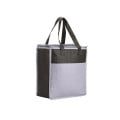 Two-Tone Flat Top Insulated Non-Woven Shopping Tote Bag