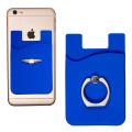 Silicone Card Holder with Metal Ring Phone Stand