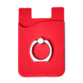 Silicone Card Holder with Metal Ring Phone Stand