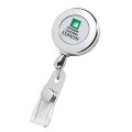 Circle Chrome Retractable Badge Holder