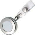 Circle Chrome Retractable Badge Holder