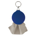 Rubber Key Chain With Microfiber Cleaning Cloth