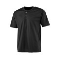 A4 Adult 2-Button Mesh Henley Jersey