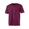 A4 Adult 2-Button Mesh Henley Jersey