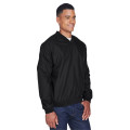 Adult Long-Sleeve Microfiber Crossover V-Neck Wind Shirt
