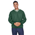 Adult Long-Sleeve Microfiber Crossover V-Neck Wind Shirt