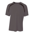 Men's Spartan Short Sleeve Color Block Crew Neck T-Shirt