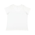 Ladies' Curvy V-Neck Fine Jersey T-Shirt