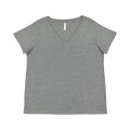 Ladies' Curvy V-Neck Fine Jersey T-Shirt