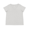 Ladies' Curvy V-Neck Fine Jersey T-Shirt