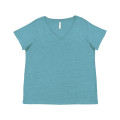 Ladies' Curvy V-Neck Fine Jersey T-Shirt
