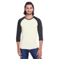 Unisex Triblend 3/4-Sleeve Raglan