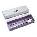 Solid Stainless Flat Chopsticks Spoon Set