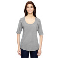 Anvil Ladies' Triblend Deep Scoop 1/2-Sleeve T-Shirt