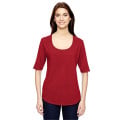Anvil Ladies' Triblend Deep Scoop 1/2-Sleeve T-Shirt