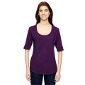Anvil Ladies' Triblend Deep Scoop 1/2-Sleeve T-Shirt
