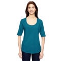 Anvil Ladies' Triblend Deep Scoop 1/2-Sleeve T-Shirt
