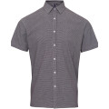 Mens Microcheck Gingham Short-Sleeve Cotton Shirt