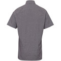 Mens Microcheck Gingham Short-Sleeve Cotton Shirt