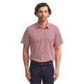 Mens Microcheck Gingham Short-Sleeve Cotton Shirt