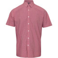 Mens Microcheck Gingham Short-Sleeve Cotton Shirt