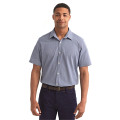 Mens Microcheck Gingham Short-Sleeve Cotton Shirt