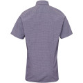 Mens Microcheck Gingham Short-Sleeve Cotton Shirt