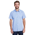 Mens Microcheck Gingham Short-Sleeve Cotton Shirt