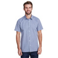 Mens Microcheck Gingham Short-Sleeve Cotton Shirt