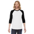 Unisex Poly-Cotton USA Made 3/4-Sleeve Raglan T-Shirt