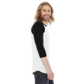 Unisex Poly-Cotton USA Made 3/4-Sleeve Raglan T-Shirt