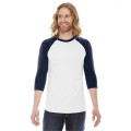 Unisex Poly-Cotton USA Made 3/4-Sleeve Raglan T-Shirt